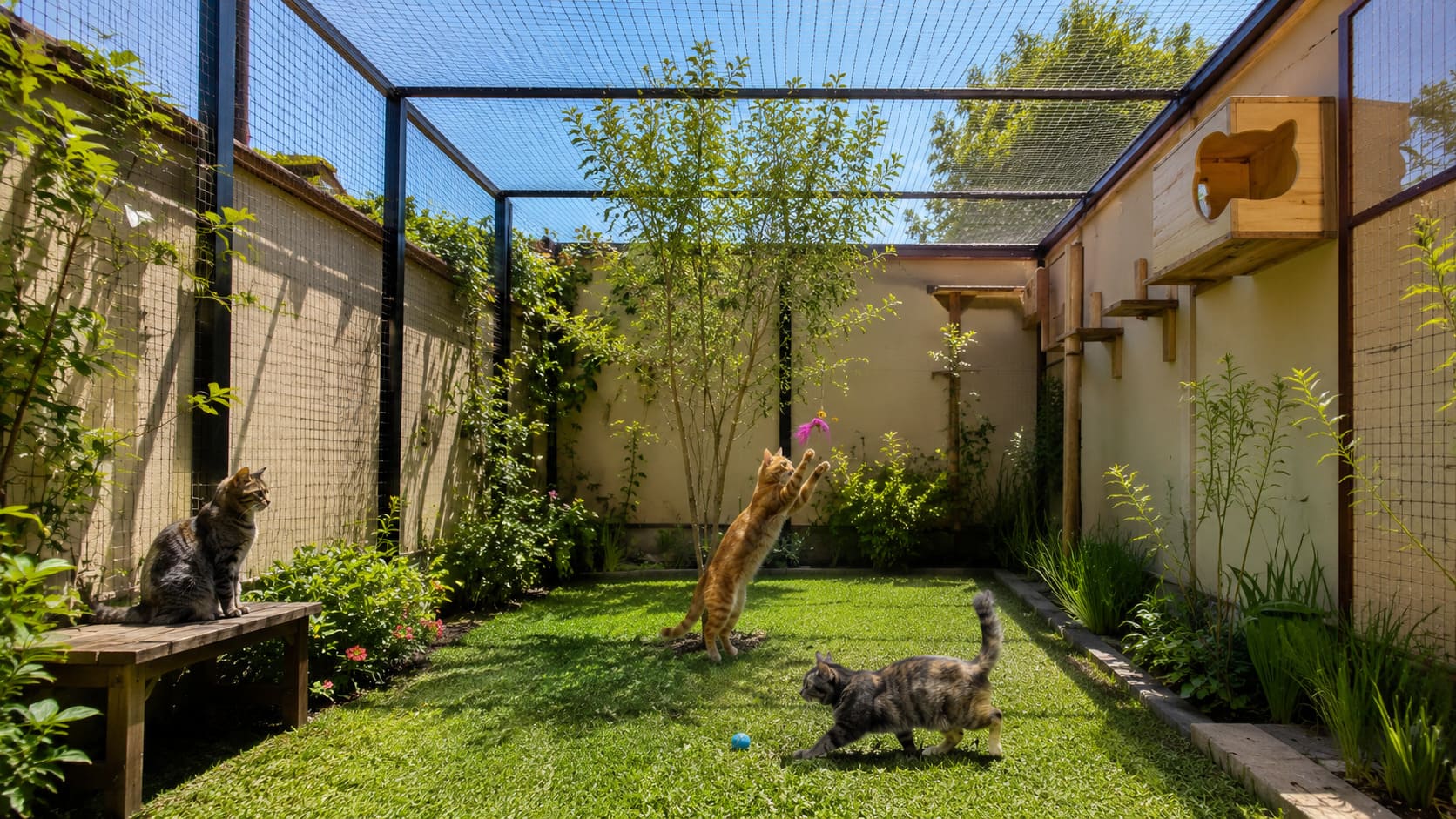Tela para quintal como evitar a fuga do seu gato